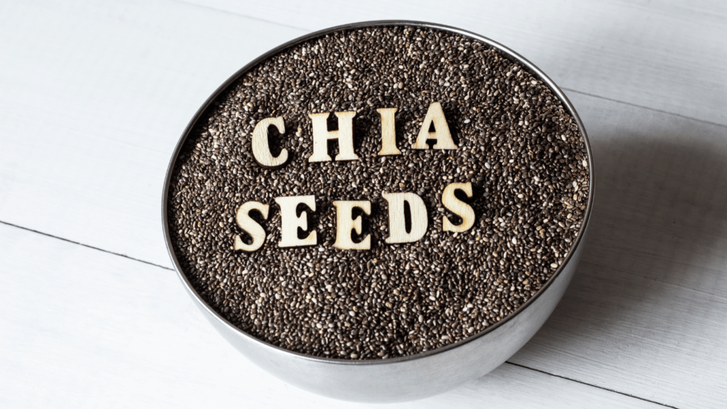 a bowl of chia seeds