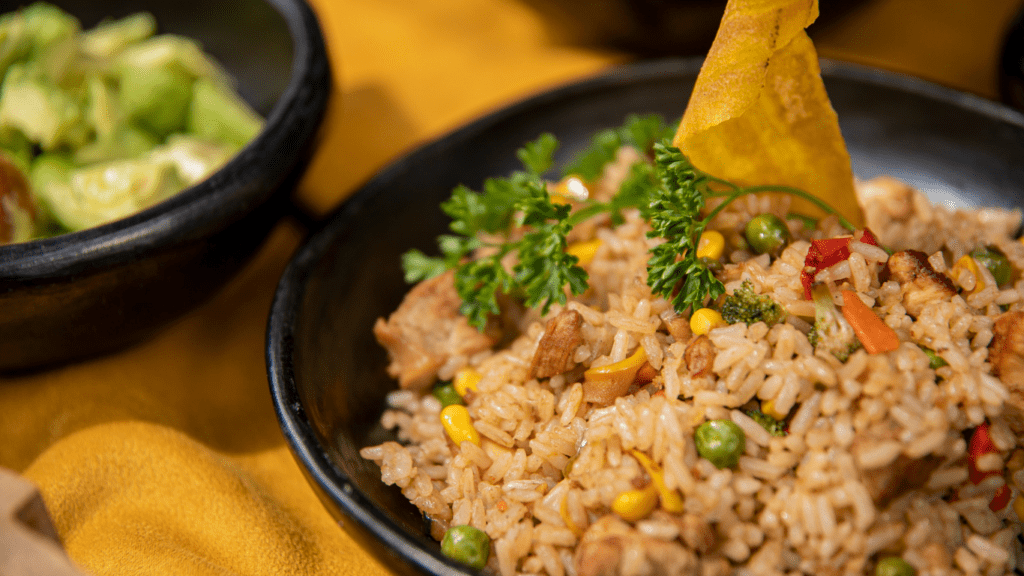 a bow of fried rice