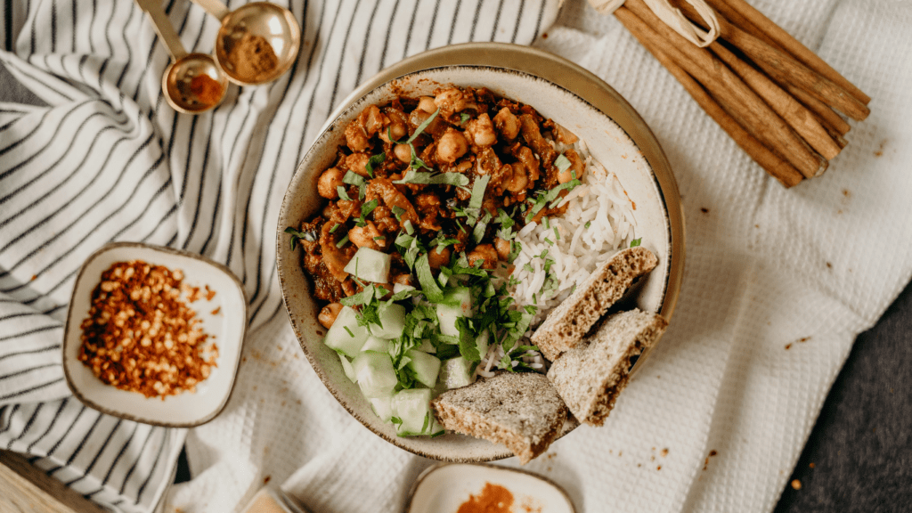 a bowl of vegan food