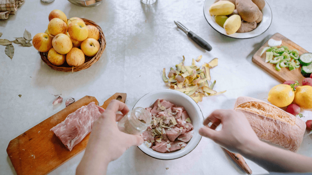 chef preparing food in kitchen