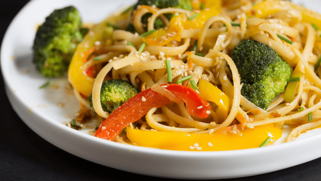 noodles in a bowl