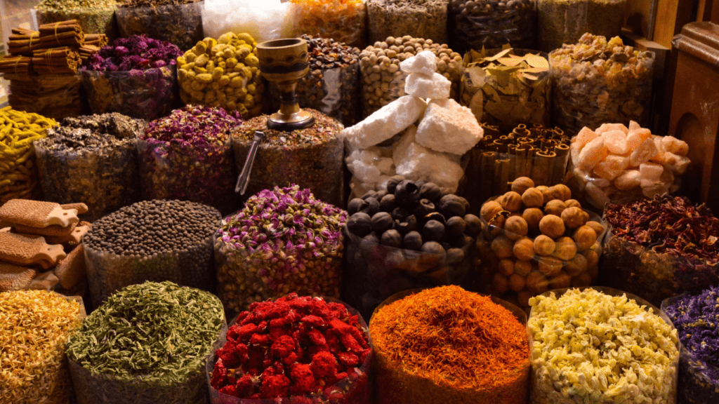 various types of spices and herbs