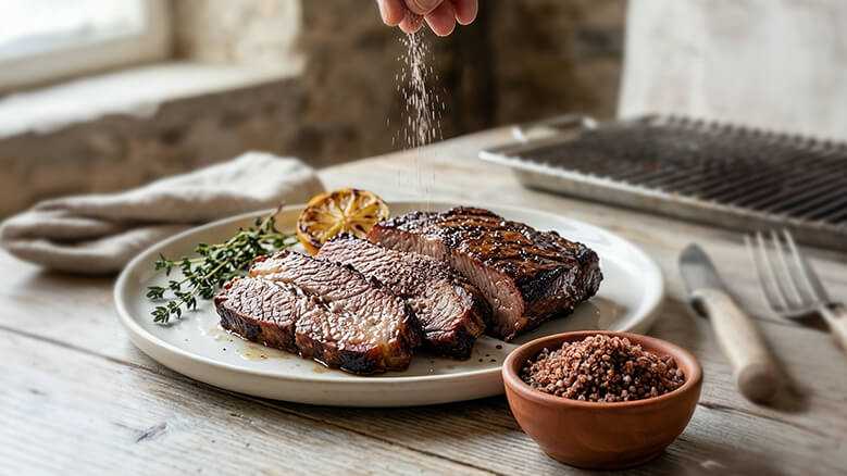 Smoked salt for finshing food